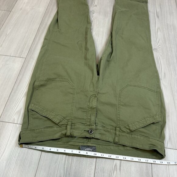 Torrid Pants Womens 18 Plus Olive Green Crop Aviator Skinny Twill High Olivine - Picture 10 of 12